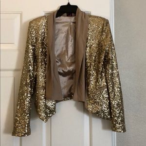 NWT Gold Sequin 2b Bebe jacket